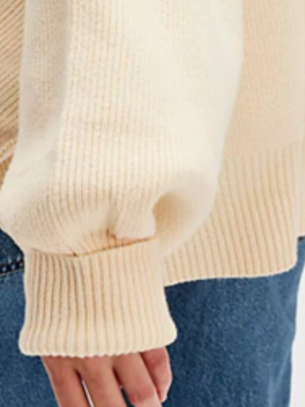 NWT Free People Creme Easy Street Tunic Sweater - Picture 12 of 14